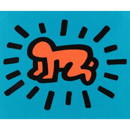 Keith Haring, Radiant Baby Pop Art Art Movements Canvas, Drawing Paper Prints, Reproduction Oil Painting and High Resolution