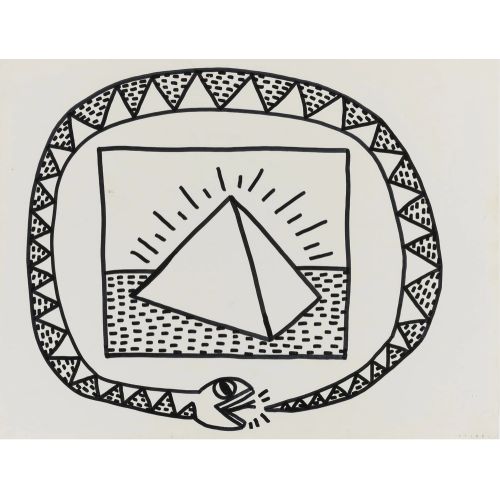 Keith Haring, Yılan Ve Piramit