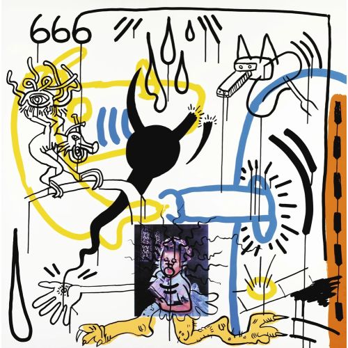 Keith Haring, Apocalypse VIII Pop Art Art Movements Canvas, Drawing Paper Prints, Reproduction Oil Painting and High Resolution