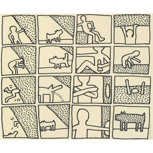 Keith Haring, Plan Çizimleri, Tek Plaka 3 Keith Haring, Plan Çizimleri, Tek Plaka 3