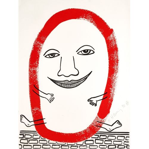 Keith Haring, The Story Of Red And Blue 5 Pop Art Keith Haring, The Story Of Red And Blue 5 Pop Art Art Movements Canvas, Drawing Paper Prints, Reproduction Oil Painting and High