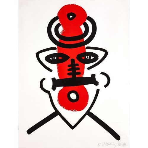 Keith Haring, The Story Of Red And Blue 18 Pop Art Art Movements Canvas, Drawing Paper Prints, Reproduction Oil Painting and High