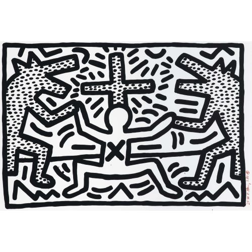 Keith Haring, İsimsiz 1-6, Tek Plaka 1 Keith Haring, İsimsiz 1-6, Tek Plaka 1