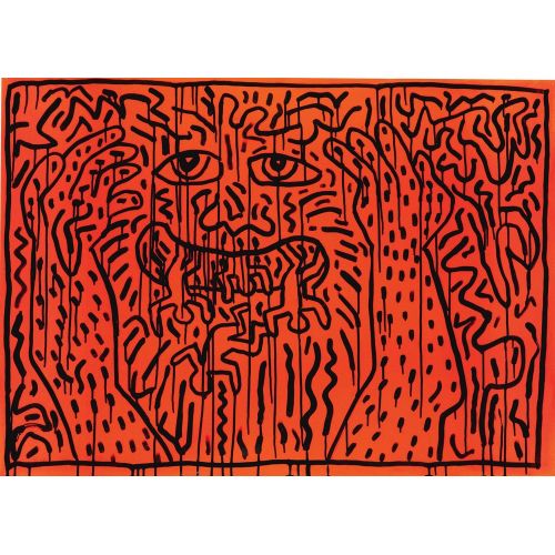 Keith Haring, Untitled 77 Pop Art Art Movements Canvas, Drawing Paper Prints, Reproduction Oil Painting and High Resolution Image