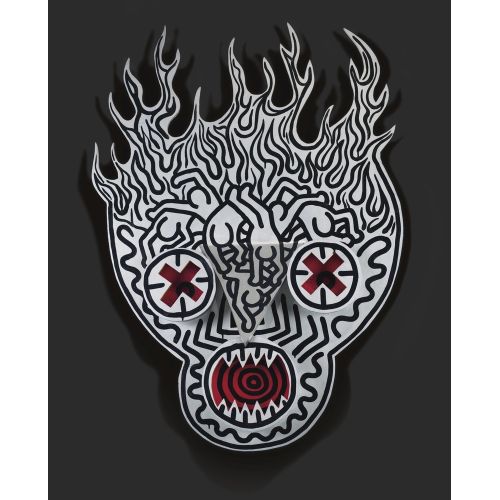 Keith Haring, Burning Skull