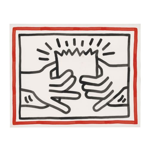 Keith Haring, Busted Head Pop Art Art Movements Canvas, Drawing Paper Prints, Reproduction Oil Painting and High Resolution Image