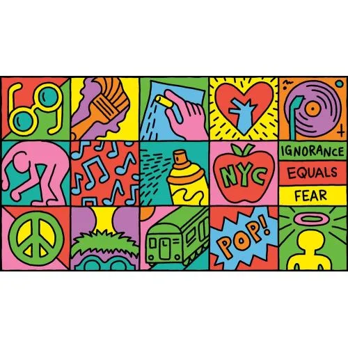 Keith Haring artwork titled 'Celebrating The Life'