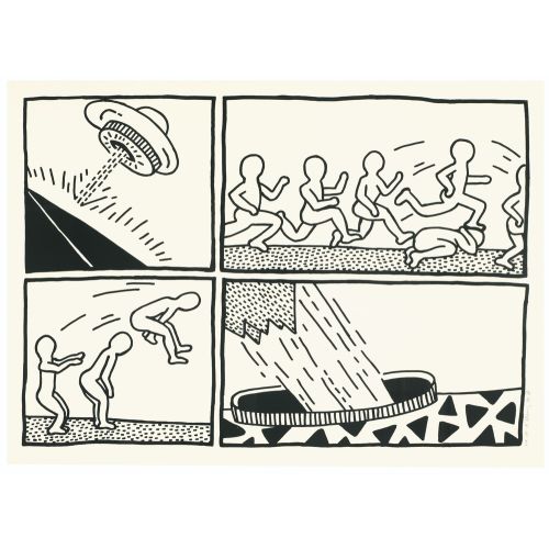 Keith Haring, Untitled, From The Blueprint Drawings 4 Pop Art Art Movements Canvas, Drawing Paper Prints, Reproduction Oil