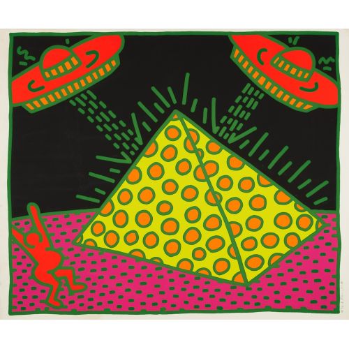 Keith Haring, Doğurganlık Süiti: Tek Tabak Pop Art Keith Haring, Doğurganlık Süiti: Tek Tabak Pop Art Sanat Akımları Kanvas Efektli Tablo, Resim Kağıdı Baskısı