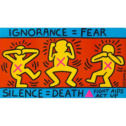 Keith Haring, Ignorance Fear Pop Art Keith Haring, Ignorance Fear Pop Art Art Movements Canvas, Drawing Paper Prints, Reproduction Oil Painting and High Resolution
