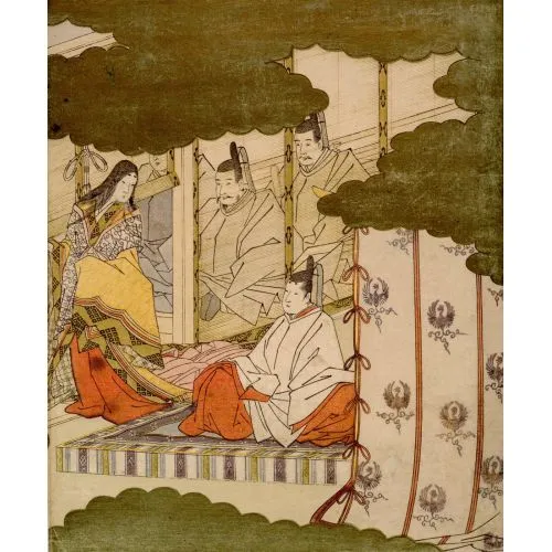 Kitagawa Utamaro, The World In Silver, A Meeting Ukiyo-e Kitagawa Utamaro, The World In Silver, A Meeting Ukiyo-e Art Movements Canvas, Drawing Paper Prints, Reproduction Oil Painting