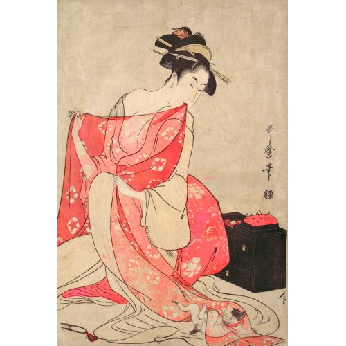 Kitagawa Utamaro, Woman And A Cat Kitagawa Utamaro, Woman And A Cat