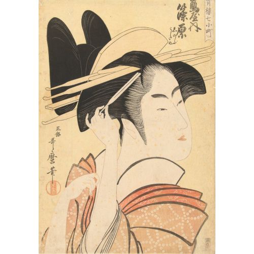 Kitagawa Utamaro, Busteportret Van De Courtisane Shinowara Uit Het Tsuruya Huis Kitagawa Utamaro, Busteportret Van De Courtisane Shinowara Uit Het Tsuruya Huis