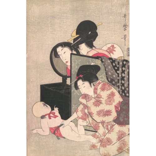 Kitagawa Utamaro, Women And A Baby Kitagawa Utamaro, Women And A Baby