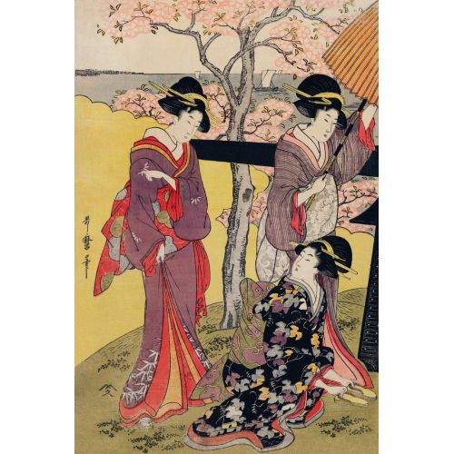 Kitagawa Utamaro, Women And Cherry Tree Kitagawa Utamaro, Women And Cherry Tree