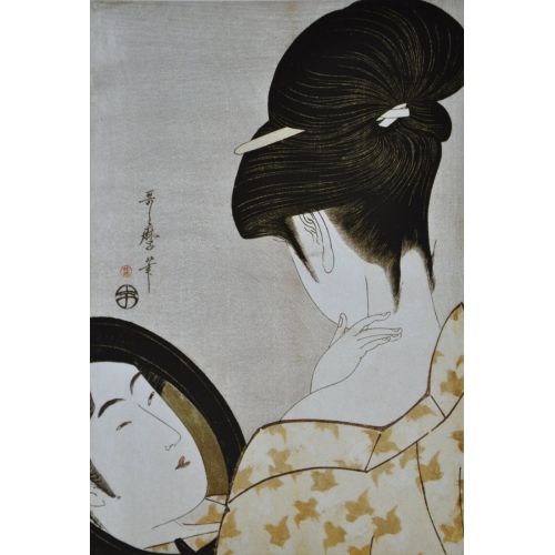 Kitagawa Utamaro, Boynunu Pudralayan Kadın Kitagawa Utamaro, Boynunu Pudralayan Kadın