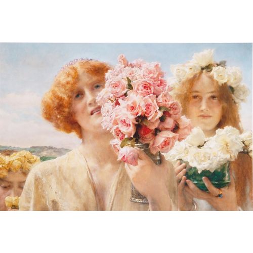 Summer Offering, Lawrence Alma-Tadema Romance Summer Offering, Lawrence Alma-Tadema Romance Art Movements Canvas, Drawing Paper Prints, Reproduction Oil Painting and High