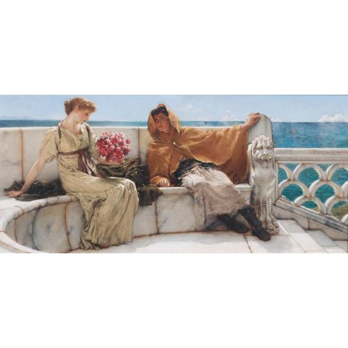 Seni Seviyorum, Sev Beni (Amo Te, Ama Me), Lawrence Alma Tadema Romantizm Seni Seviyorum, Sev Beni (Amo Te, Ama Me), Lawrence Alma Tadema Romantizm Sanat Akımları Kanvas Efektli Tablo, Resim Kağıdı