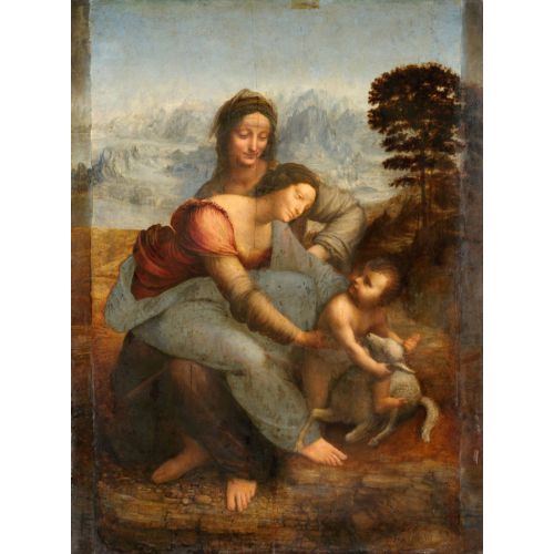 Virgin And Child With St Anne, Leonardo Da Vinci Portrait Canvas Prints  Canvas print, oil painting reproduction, artworks