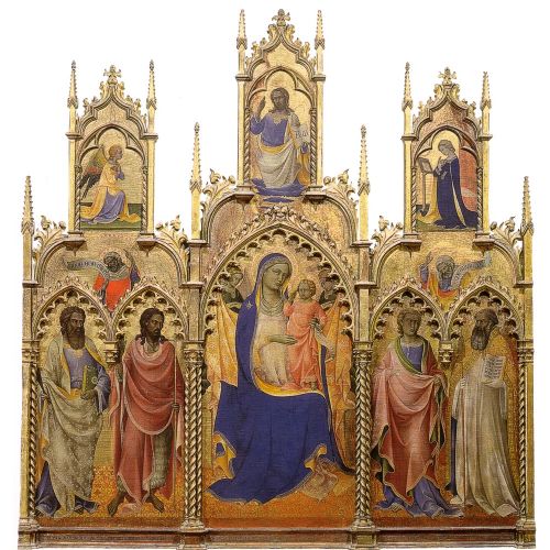 Lorenzo Monaco, Azizlerle Tahtta Madonna Poliptiği Lorenzo Monaco, Azizlerle Tahtta Madonna Poliptiği Gotik Sanat Akımları