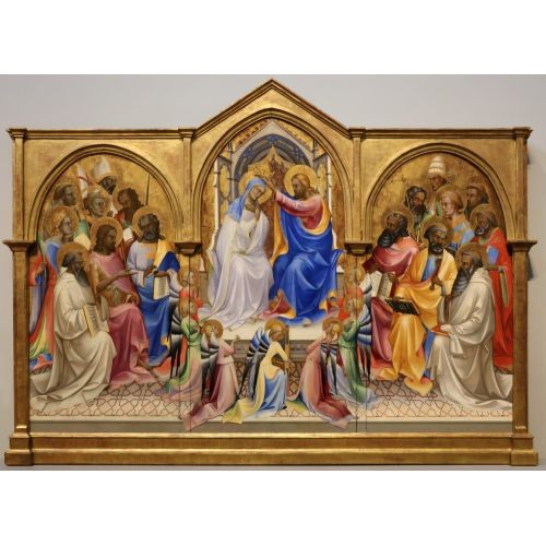 Lorenzo Monaco, Meryem'in Taç Giyişi - San Benedetto Altar Panosu Lorenzo Monaco, Meryem'in Taç Giyişi - San Benedetto Altar Panosu Gotik Sanat Akımları