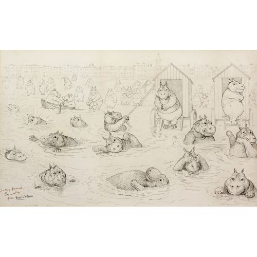 Louis Wain, Deniz Kenarında Hipopotamlar