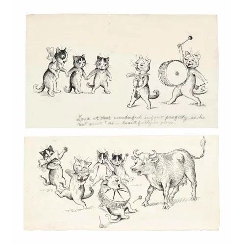 Louis Wain, Look At That Wonderful Infant Progedy Is He Not Great Art Nouveau Louis Wain, Look at that wonderful infant progedy is he not great Art Nouveau Art Movements Louis Wain, Look at that wonderful