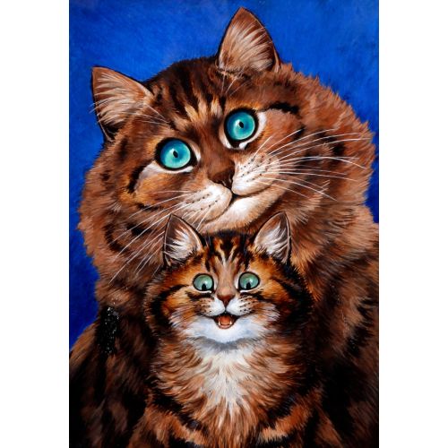 Louis Wain, Anne Ve Çocuk Kedi Louis Wain, Anne Ve Çocuk Kedi