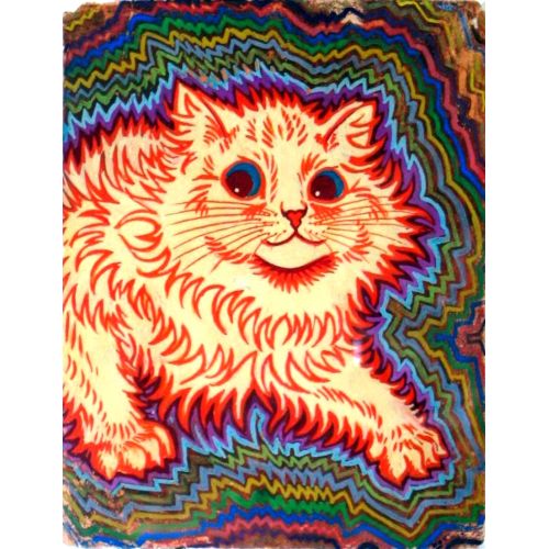 Louis Wain, Psychedelic Cat 2 Art Nouveau Art Movements Louis Wain, Psychedelic Cat 2, Art Nouveau, can be purchased or