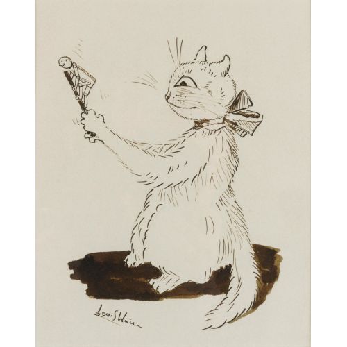 Louis Wain, Edwardiyen Oyuncaklı Bir Kedinin Çalışması