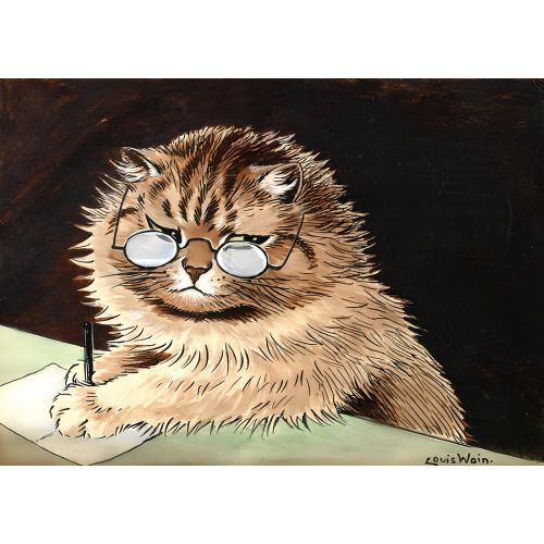 Louis Wain, Gözlüklü Kedi İş Başında