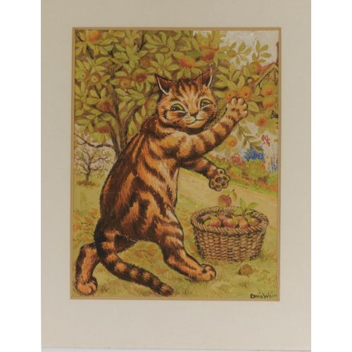 Louis Wain, Elma Bahçesinde Elma Toplayan Kedi