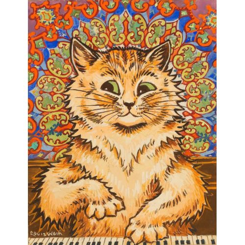 Louis Wain, Cat Playing Piano Art Nouveau Louis Wain, Cat Playing Piano Art Nouveau Art Movements Louis Wain, Cat Playing Piano, Art Nouveau, can be purchased or