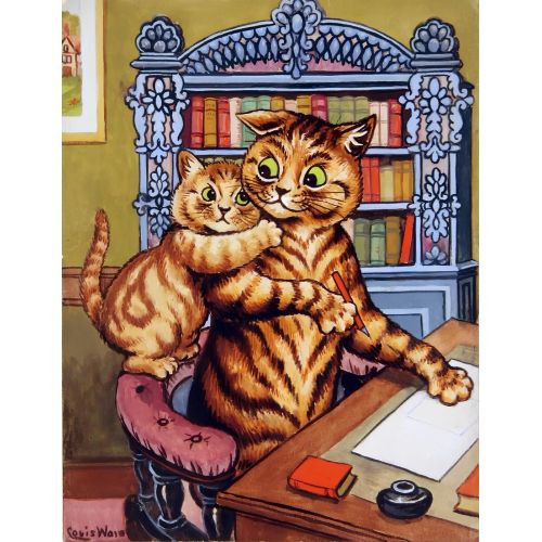 Louis Wain, Daddy Can You Let Me Pass On Your Love To Mother From Me Art Nouveau Louis Wain, Daddy Can You Let Me Pass on Your Love To Mother From Me Art Nouveau Art Movements Louis Wain, Daddy Can You Let Me