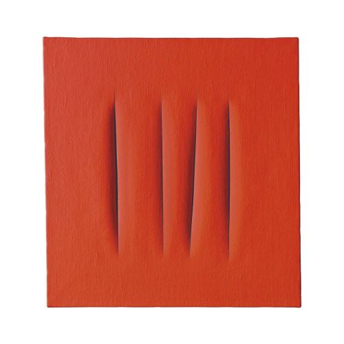 Lucio Fontana, Concetto Spaziale Attese, Red 13 Lucio Fontana, Concetto Spaziale Attese, Red 13