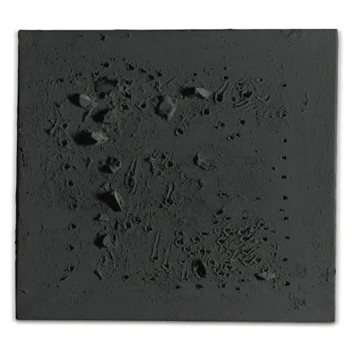 Lucio Fontana, Concetto Spaziale Black Abstract Lucio Fontana, Concetto Spaziale Black Abstract Art Movements Canvas, Drawing Paper Prints, Reproduction Oil Painting and High