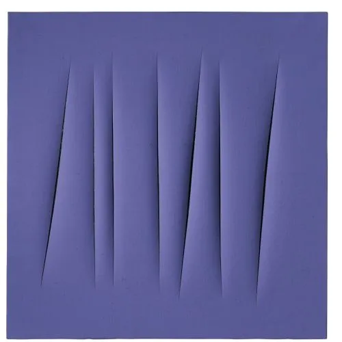 Lucio Fontana, Concetto Spaziale, Attese Abstract Lucio Fontana, Concetto Spaziale, Attese Abstract Art Movements Canvas, Drawing Paper Prints, Reproduction Oil Painting and High