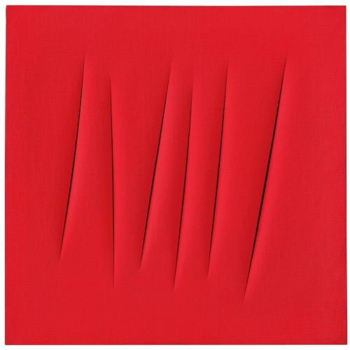 Lucio Fontana, Concetto Spaziale, Attesa, Red 20 Lucio Fontana, Concetto Spaziale, Attesa, Red 20