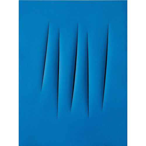 Lucio Fontana, Concetto Spaziale, Attesa, Blue Lucio Fontana, Concetto Spaziale, Attesa, Blue