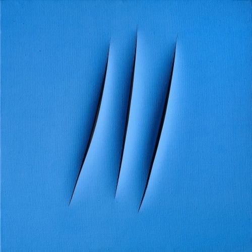 Lucio Fontana, Concetto Spaziale, Attese, Blue Lucio Fontana, Concetto Spaziale, Attese, Blue