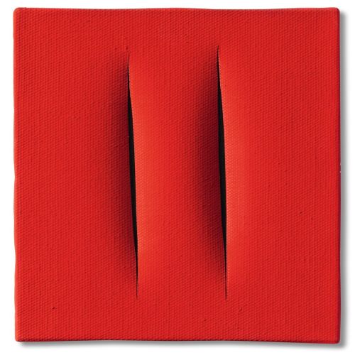 Lucio Fontana, Concetto Spaziale, Attese, Red 26 Lucio Fontana, Concetto Spaziale, Attese, Red 26
