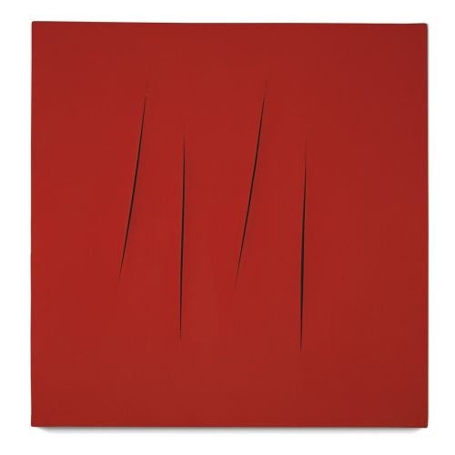 Lucio Fontana, Concetto Spaziale, Attese, Red 11 Lucio Fontana, Concetto Spaziale, Attese, Red 11