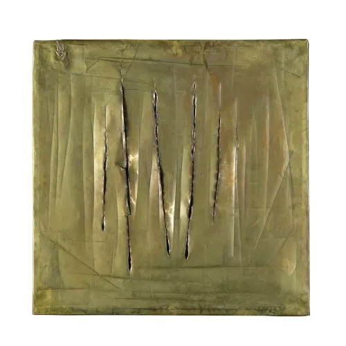 Lucio Fontana, Concetto Spaziale, New York Soyut Lucio Fontana, Concetto Spaziale, New York Soyut Sanat Akımları Kanvas Efektli Tablo, Resim Kağıdı Baskısı, Reprodüksiyon