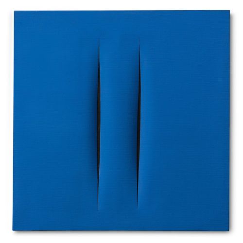 Lucio Fontana, Concetto Spaziale, Attese, Blue Lucio Fontana, Concetto Spaziale, Attese, Blue