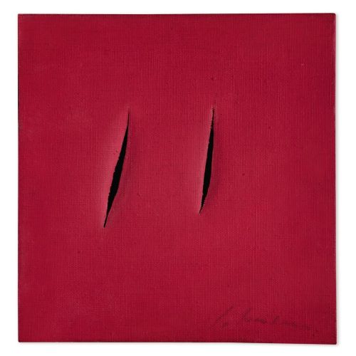 Lucio Fontana, Concetto Spaziale, Attese, Red 14 Lucio Fontana, Concetto Spaziale, Attese, Red 14