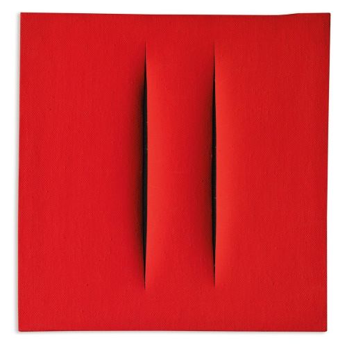 Lucio Fontana, Concetto Spaziale, Attese, Red 27 Lucio Fontana, Concetto Spaziale, Attese, Red 27
