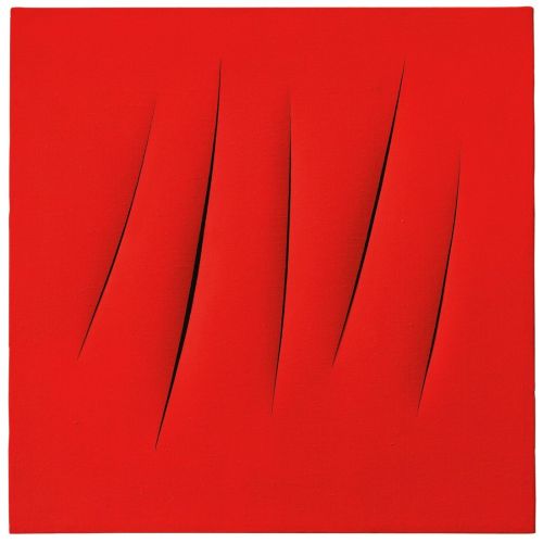 Lucio Fontana, Concetto Spaziale, Attese, Red 29 Lucio Fontana, Concetto Spaziale, Attese, Red 29