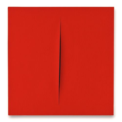 Lucio Fontana, Concetto Spaziale, Attesa, Red 12 Lucio Fontana, Concetto Spaziale, Attesa, Red 12