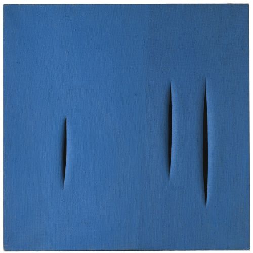 Lucio Fontana, Concetto Spaziale, Attese, Blue Lucio Fontana, Concetto Spaziale, Attese, Blue