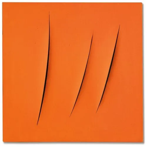 Lucio Fontana, Concetto Spaziale, Attese Soyut Lucio Fontana, Concetto Spaziale, Attese Soyut Sanat Akımları Kanvas Efektli Tablo, Resim Kağıdı Baskısı, Reprodüksiyon